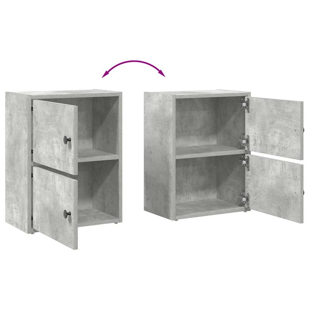 Regal za knjige boja betona 40x24x52 cm konstruirano drvo