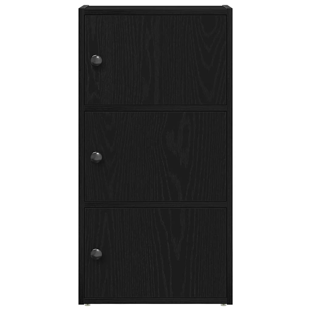 Regal za knjige crni hrasta 40x24x77 cm od konstruiranog drva