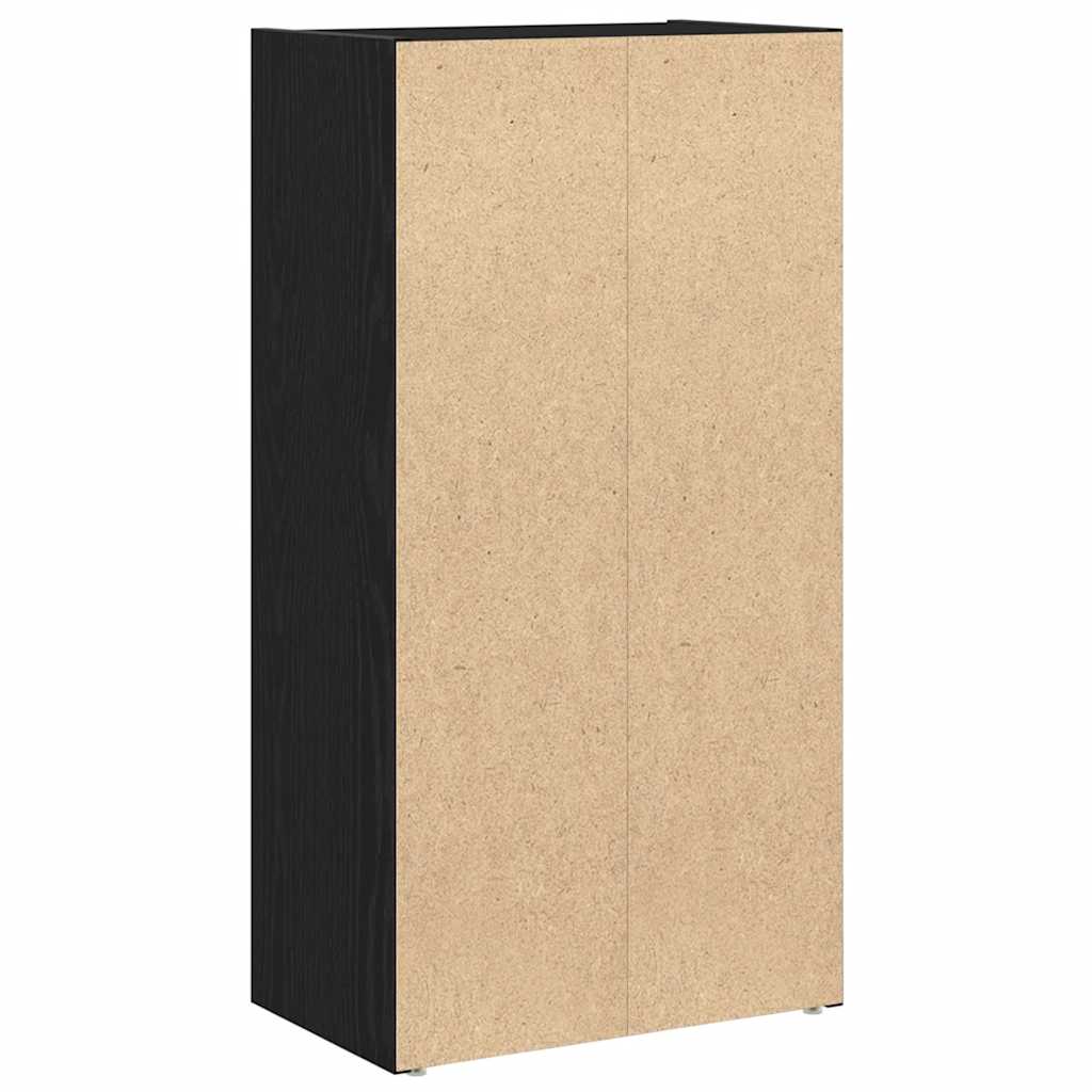 Regal za knjige crni hrasta 40x24x77 cm od konstruiranog drva