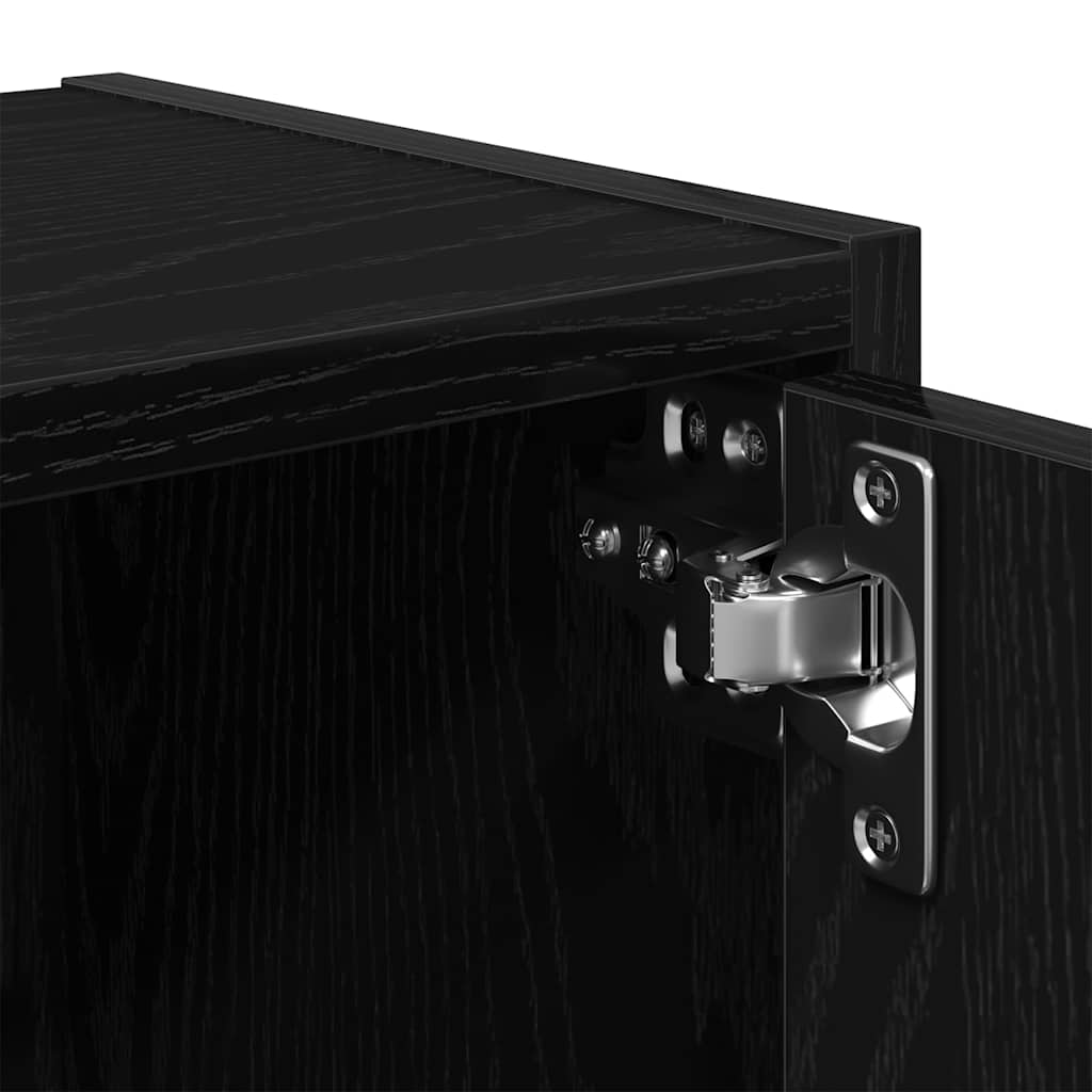 Regal za knjige crni hrasta 40x24x77 cm od konstruiranog drva