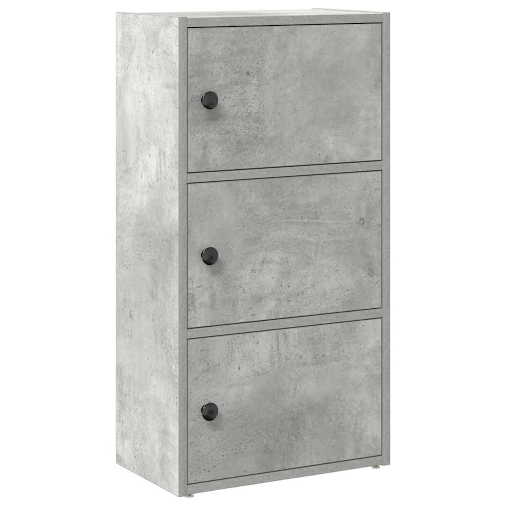 Regal za knjige boja betona 40x24x77 cm konstruirano drvo