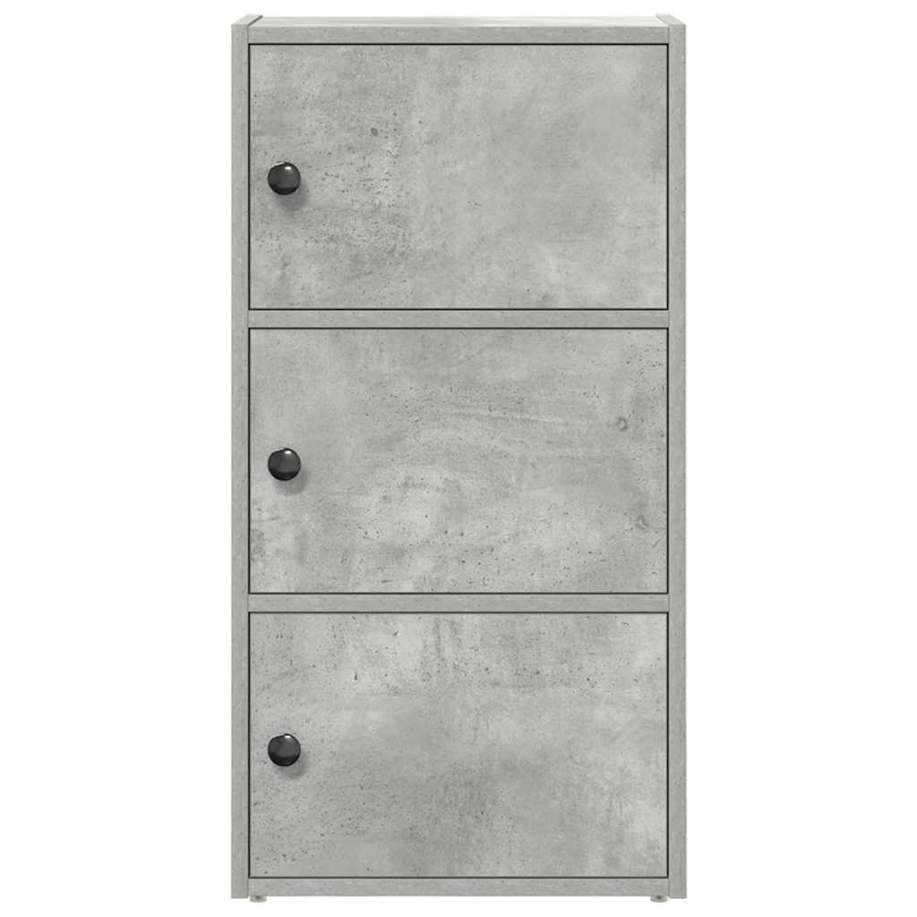 Regal za knjige boja betona 40x24x77 cm konstruirano drvo