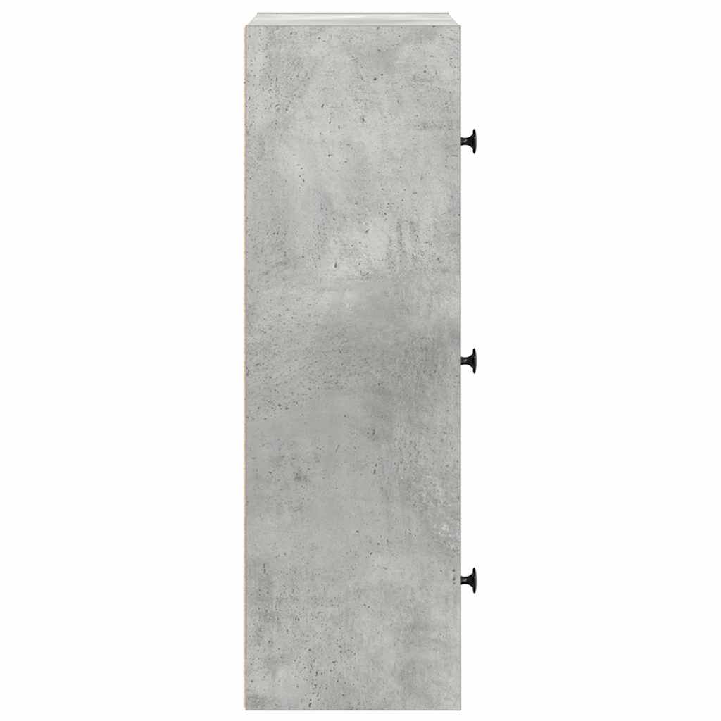 Regal za knjige boja betona 40x24x77 cm konstruirano drvo