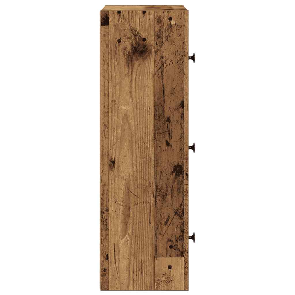 Regal za knjige boja starog drva 40x24x77 cm konstruirano drvo