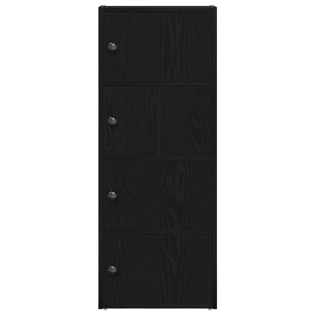 Regal za knjige crni hrasta 40x24x102 cm od konstruiranog drva