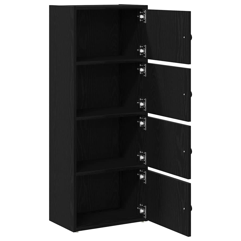 Regal za knjige crni hrasta 40x24x102 cm od konstruiranog drva