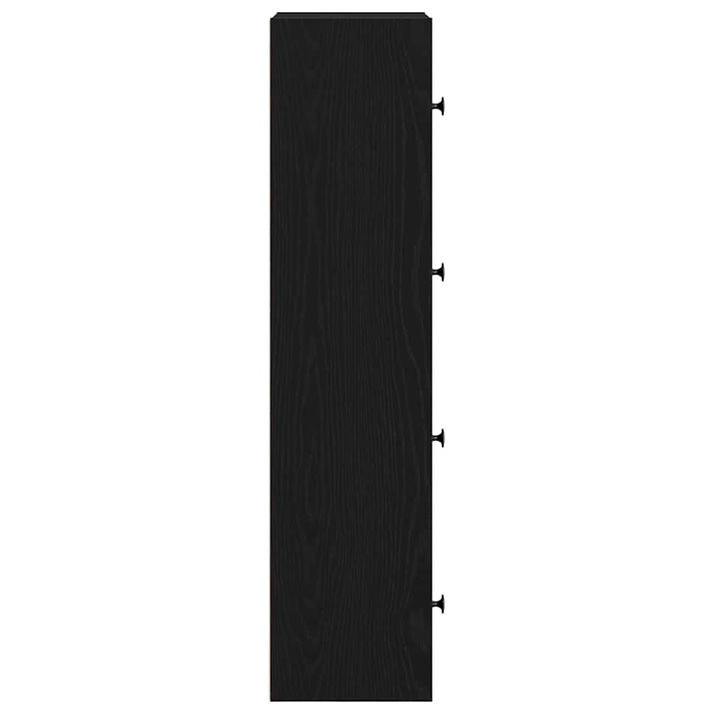 Regal za knjige crni hrasta 40x24x102 cm od konstruiranog drva