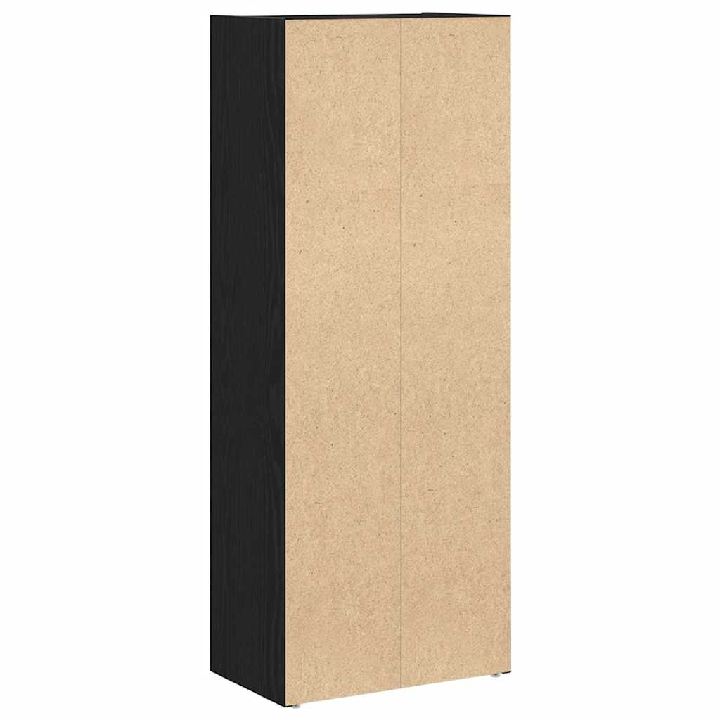 Regal za knjige crni hrasta 40x24x102 cm od konstruiranog drva