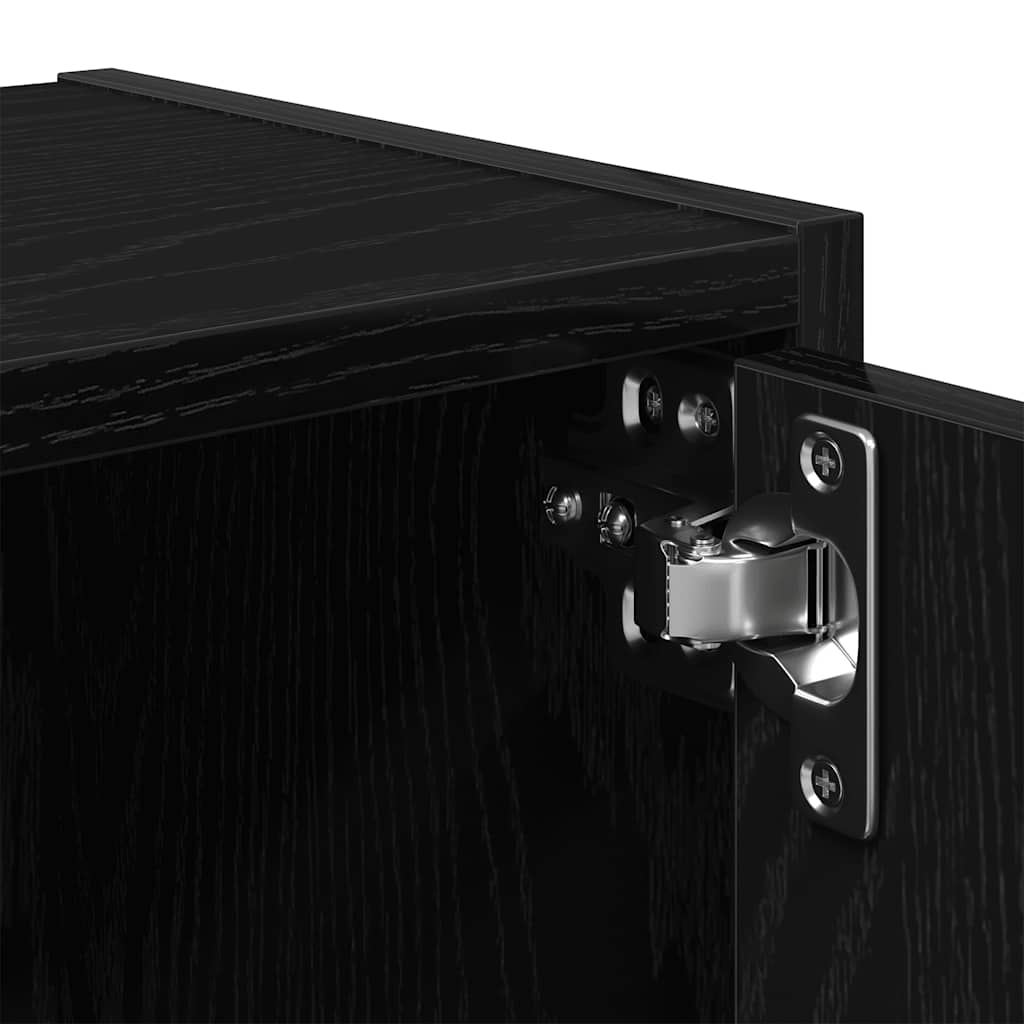 Regal za knjige crni hrasta 40x24x102 cm od konstruiranog drva