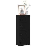 Regal za knjige crni hrasta 40x24x102 cm od konstruiranog drva