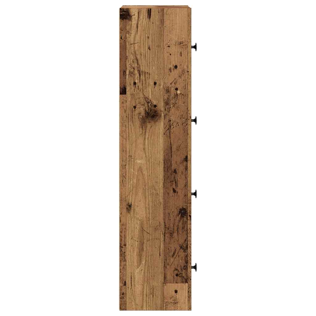 Regal za knjige boja starog drva 40x24x102 cm drveni