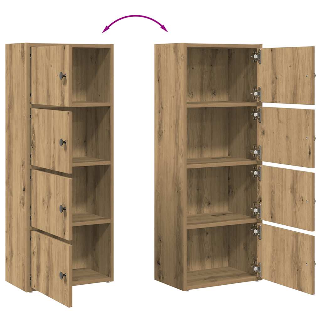 Regal za knjige boja hrasta 40x24x102 cm konstruirano drvo