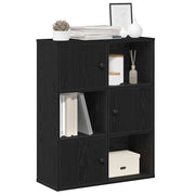 Regal za knjige crni hrasta 60x24x76,5 cm od konstruiranog drva