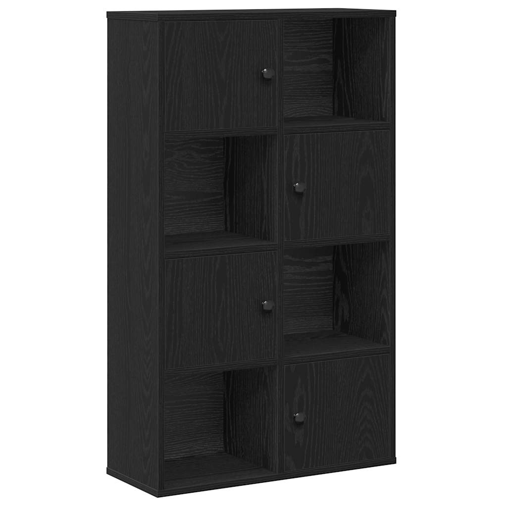 Regal za knjige crni hrasta 60x24x101,5cm od konstruiranog drva