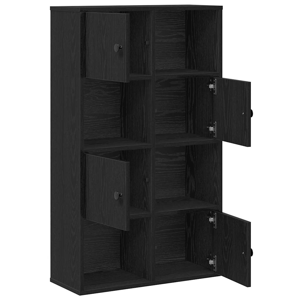 Regal za knjige crni hrasta 60x24x101,5cm od konstruiranog drva