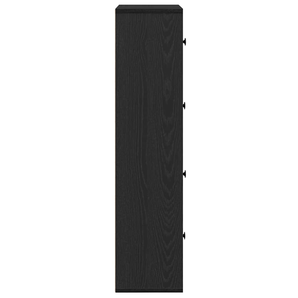 Regal za knjige crni hrasta 60x24x101,5cm od konstruiranog drva
