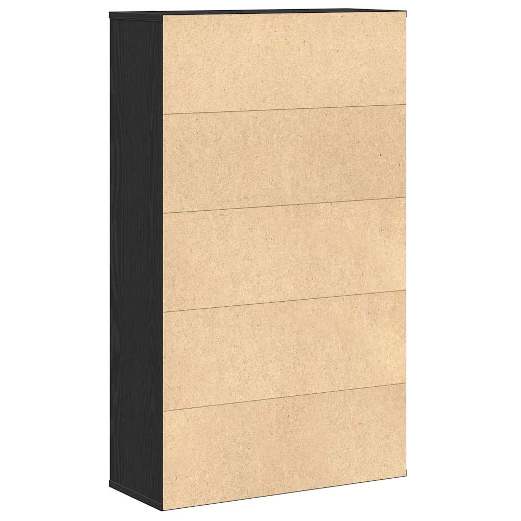 Regal za knjige crni hrasta 60x24x101,5cm od konstruiranog drva