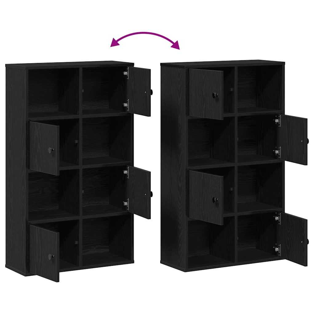 Regal za knjige crni hrasta 60x24x101,5cm od konstruiranog drva
