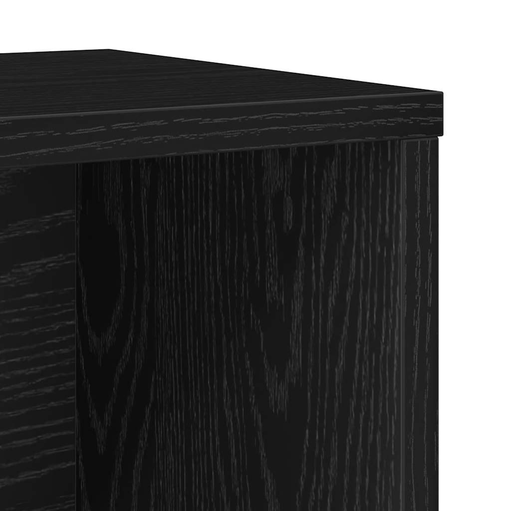 Regal za knjige crni hrasta 60x24x101,5cm od konstruiranog drva