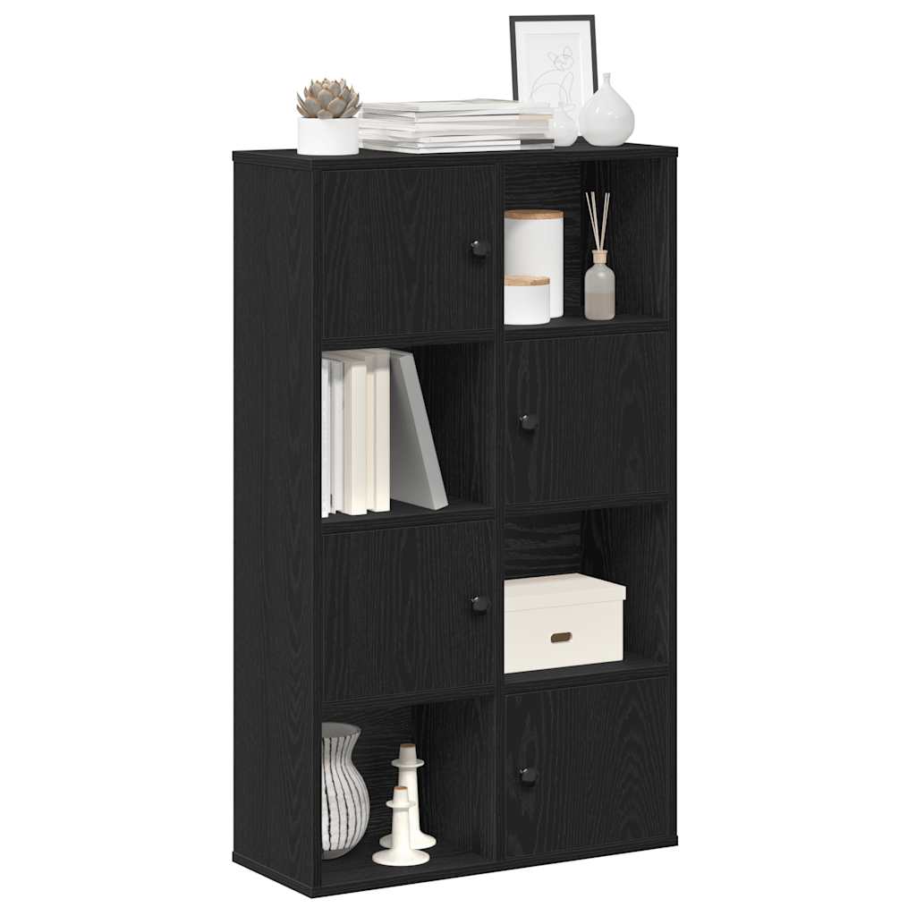 Regal za knjige crni hrasta 60x24x101,5cm od konstruiranog drva