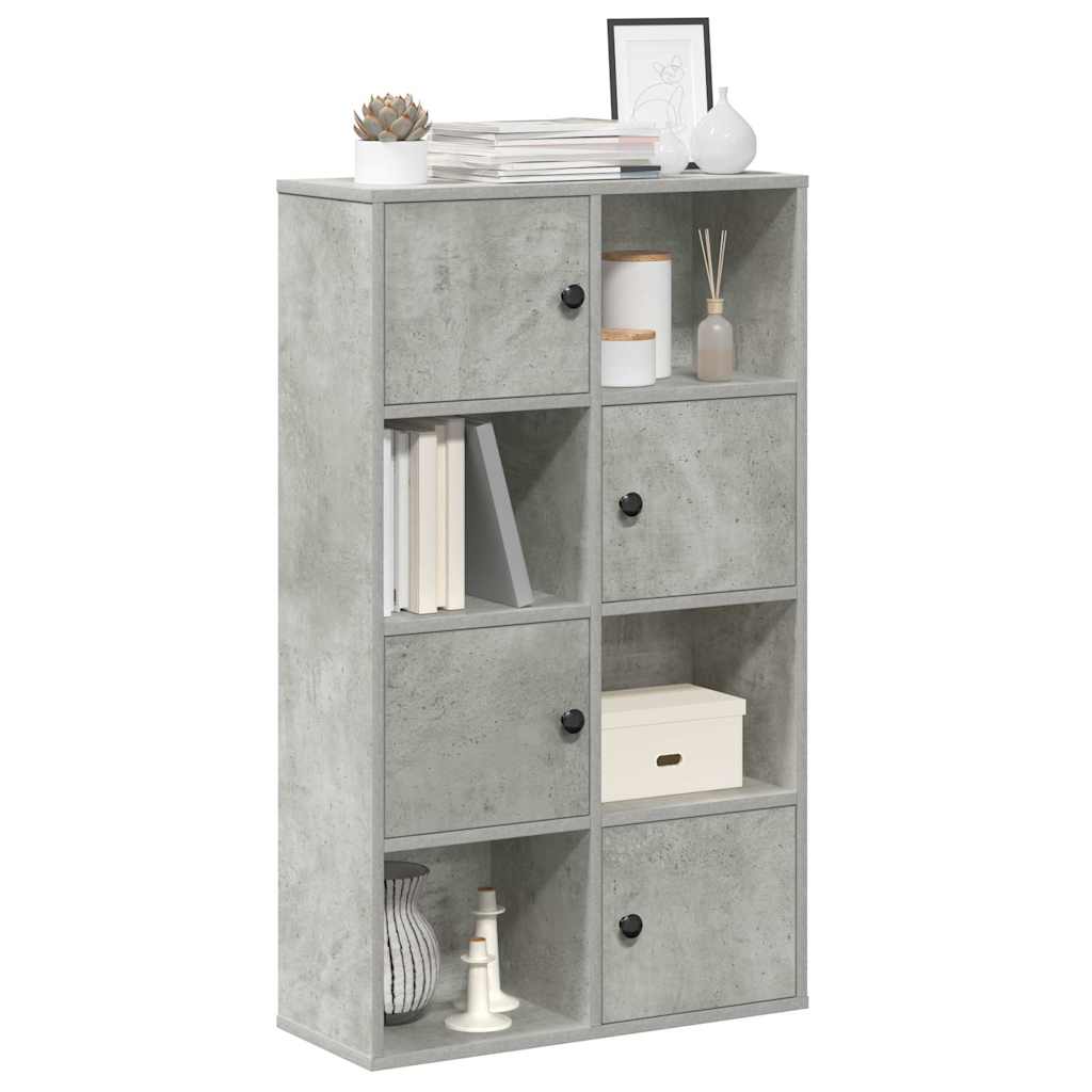 Regal za knjige boja betona 60x24x101,5 cm konstruirano drvo