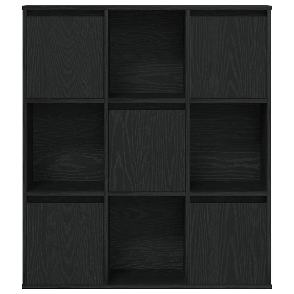 Regal za knjige crni hrasta 89x24x101,5cm od konstruiranog drva