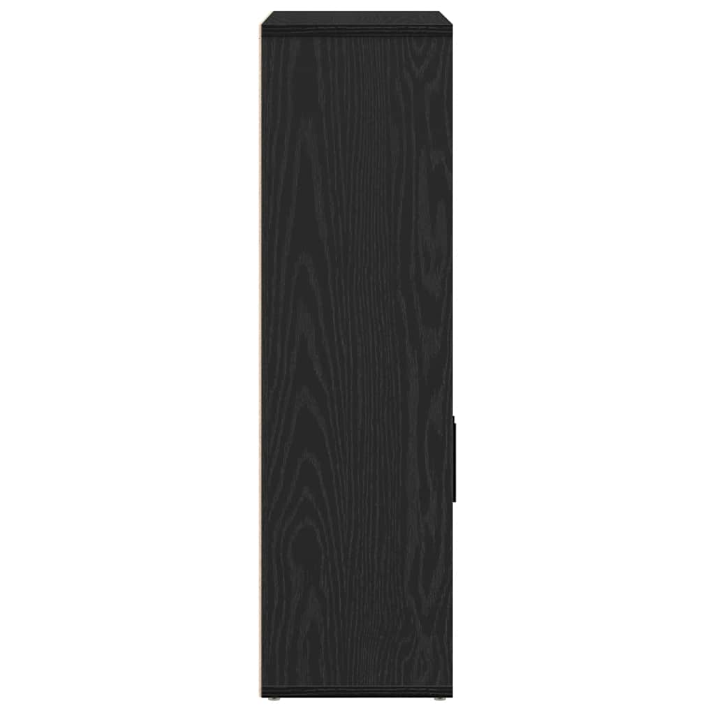 Regal za knjige crni hrasta 60x24x85 cm od konstruiranog drva