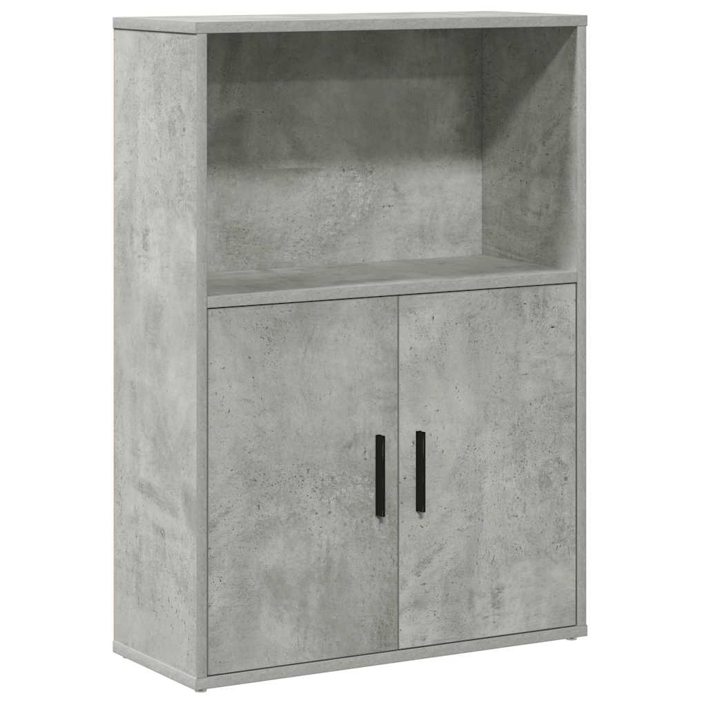 Regal za knjige boja betona 60x24x85 cm konstruirano drvo