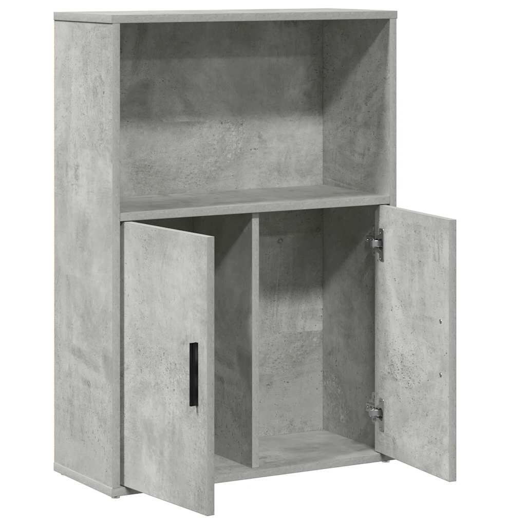 Regal za knjige boja betona 60x24x85 cm konstruirano drvo