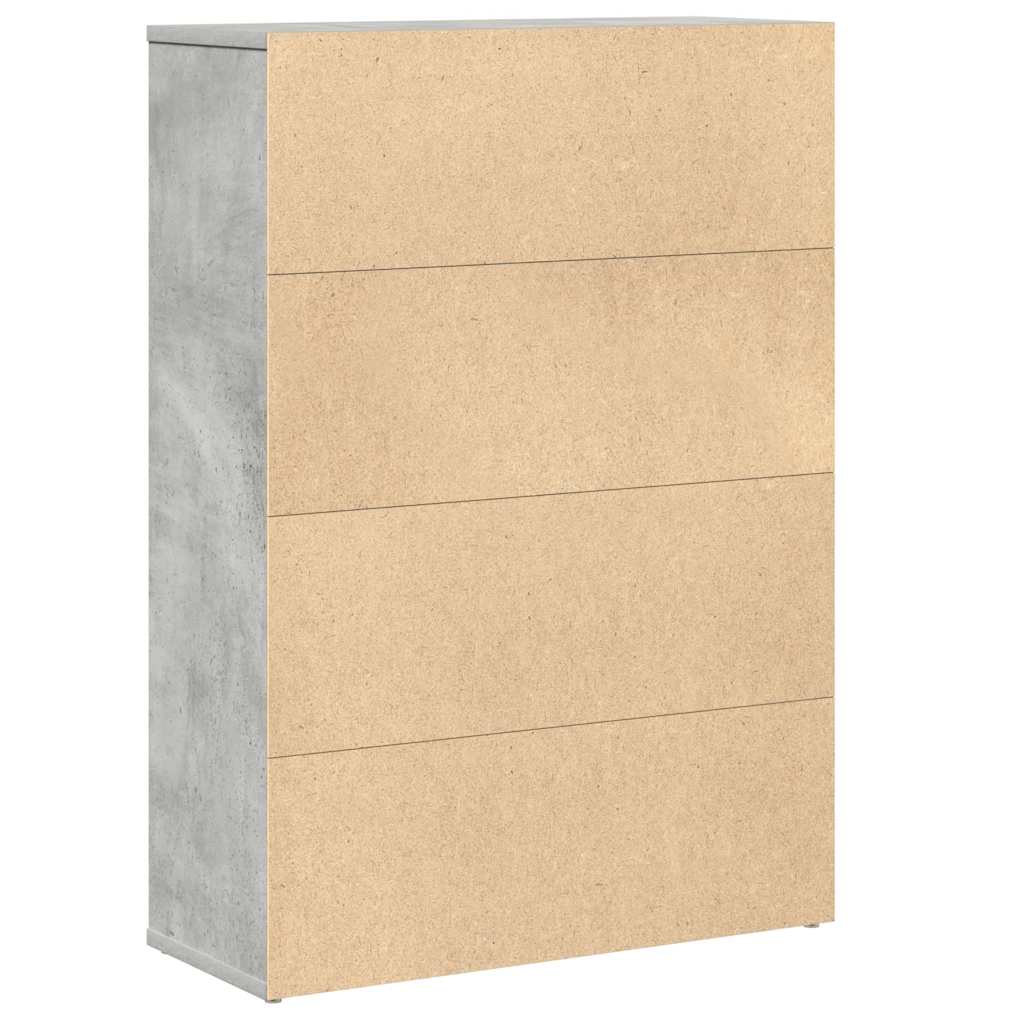 Regal za knjige boja betona 60x24x85 cm konstruirano drvo