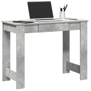 Radni stol boja betona 100x45x75 cm od konstruiranog drva