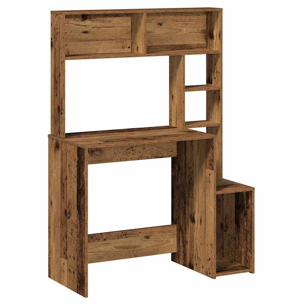 Radni stol s policama boja drva 100x45x140 cm konstruirano drvo
