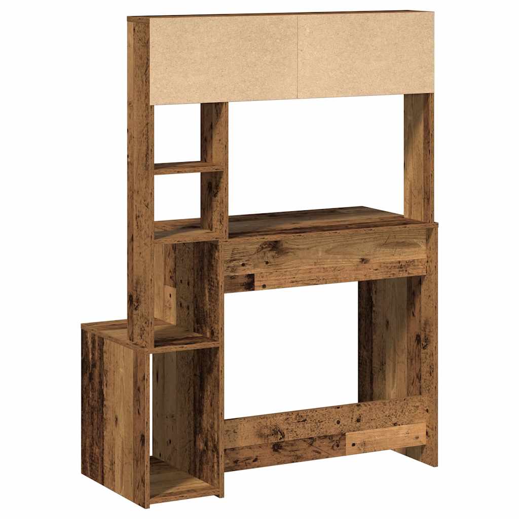 Radni stol s policama boja drva 100x45x140 cm konstruirano drvo