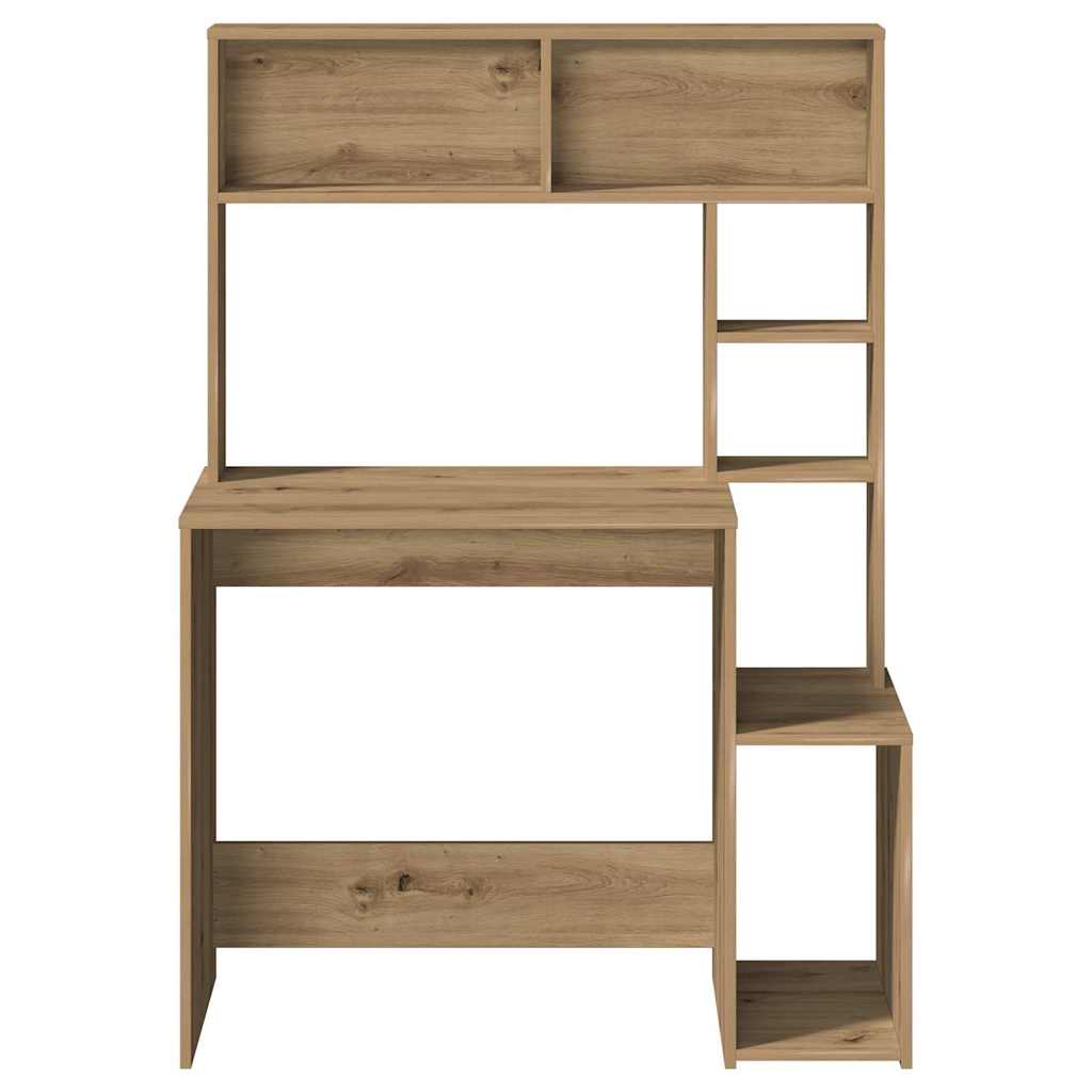 Radni stol s policama boja hrasta artisan 100x45x140 cm drveni