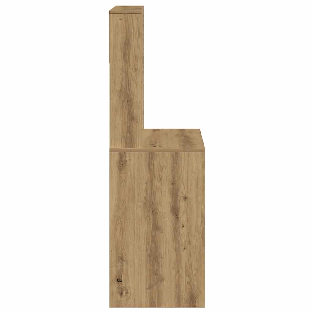 Radni stol s policama boja hrasta artisan 100x45x140 cm drveni