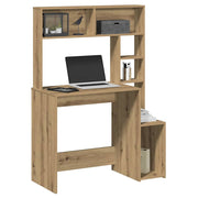 Radni stol s policama boja hrasta artisan 100x45x140 cm drveni