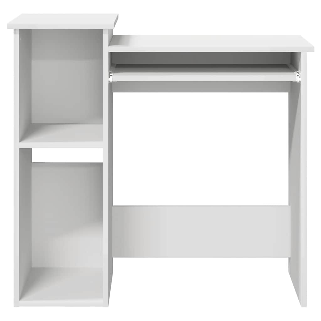 Radni stol s policama bijeli 84x40x78 cm konstruirano drvo