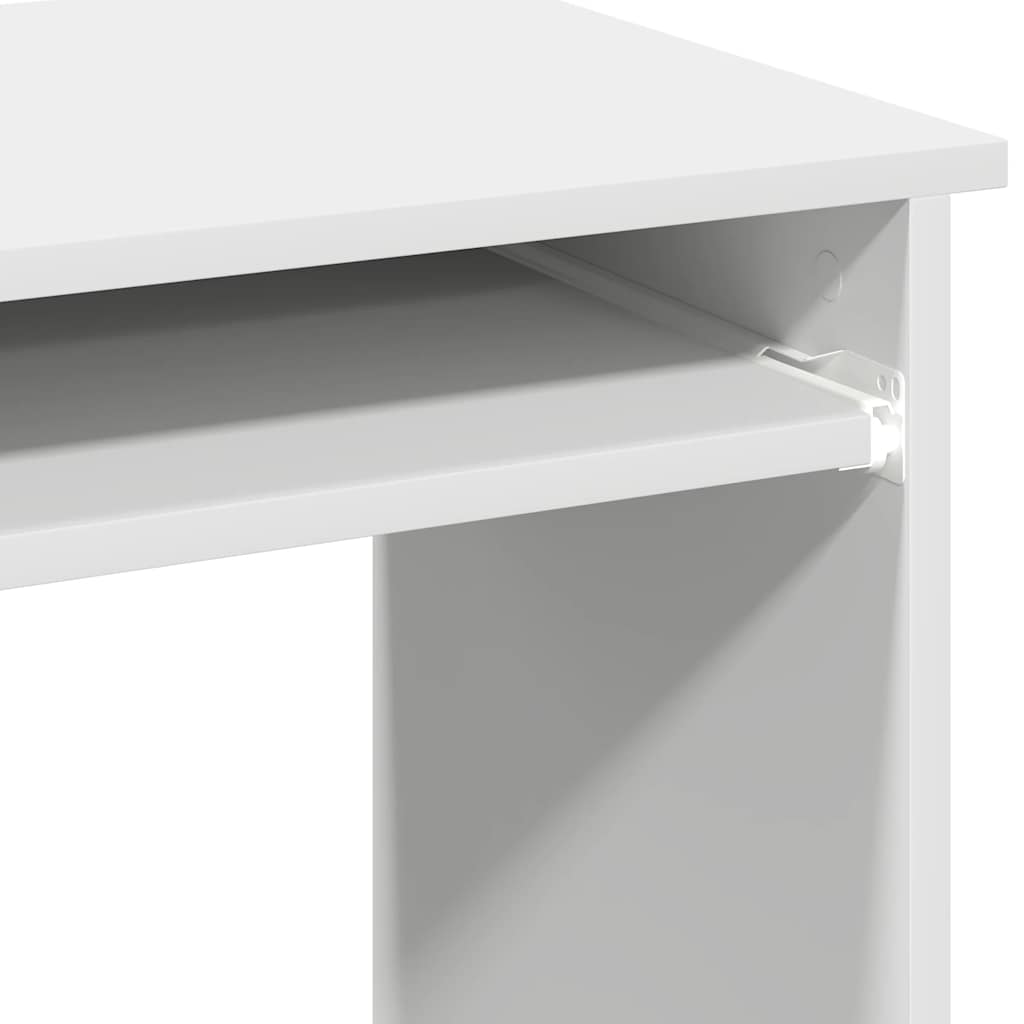 Radni stol s policama bijeli 84x40x78 cm konstruirano drvo