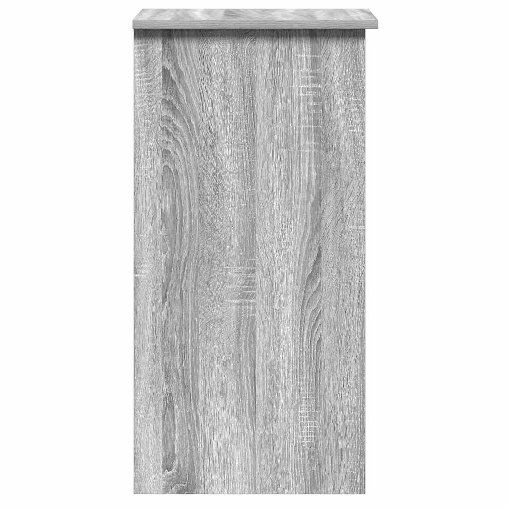 Radni stol s policama siva boja hrasta 84x40x78 cm drveni