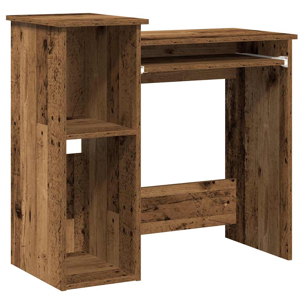 Radni stol s policama boja drva 84x40x78 cm konstruirano drvo