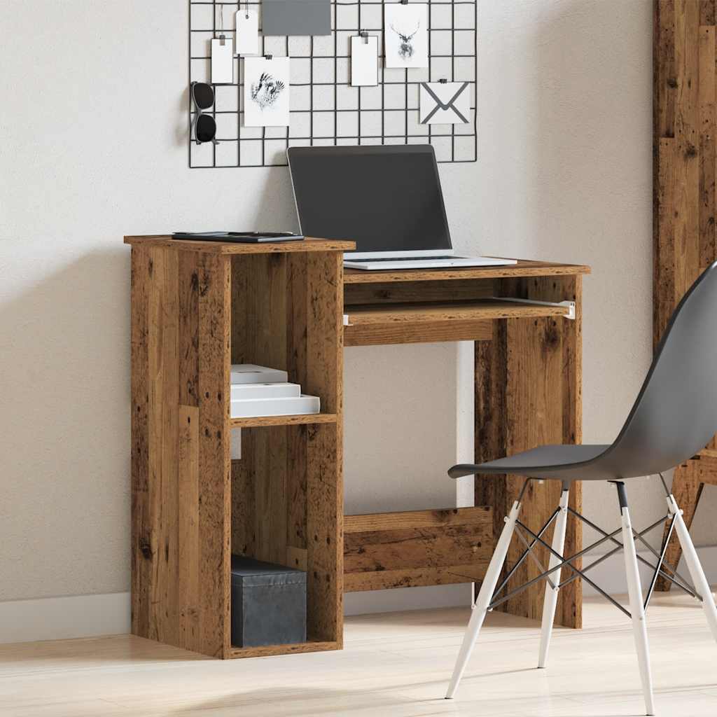 Radni stol s policama boja drva 84x40x78 cm konstruirano drvo