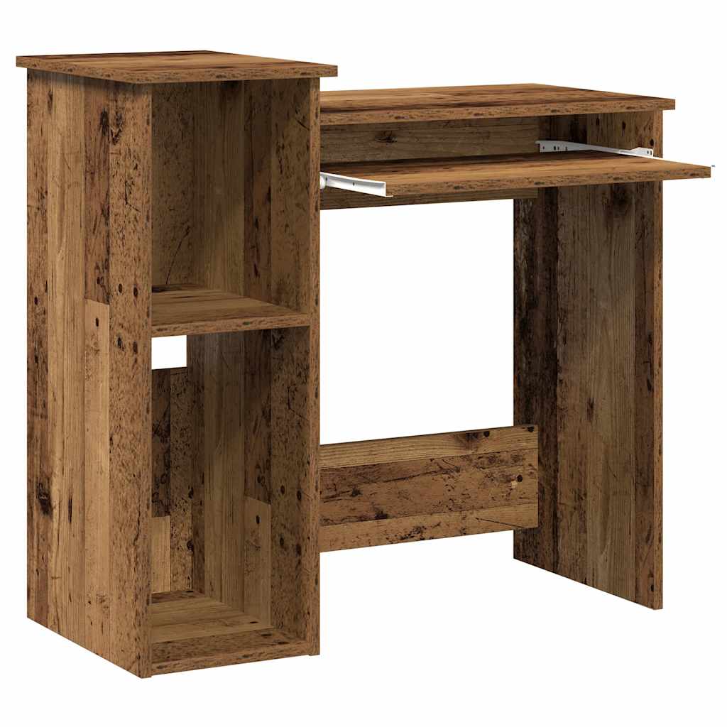Radni stol s policama boja drva 84x40x78 cm konstruirano drvo