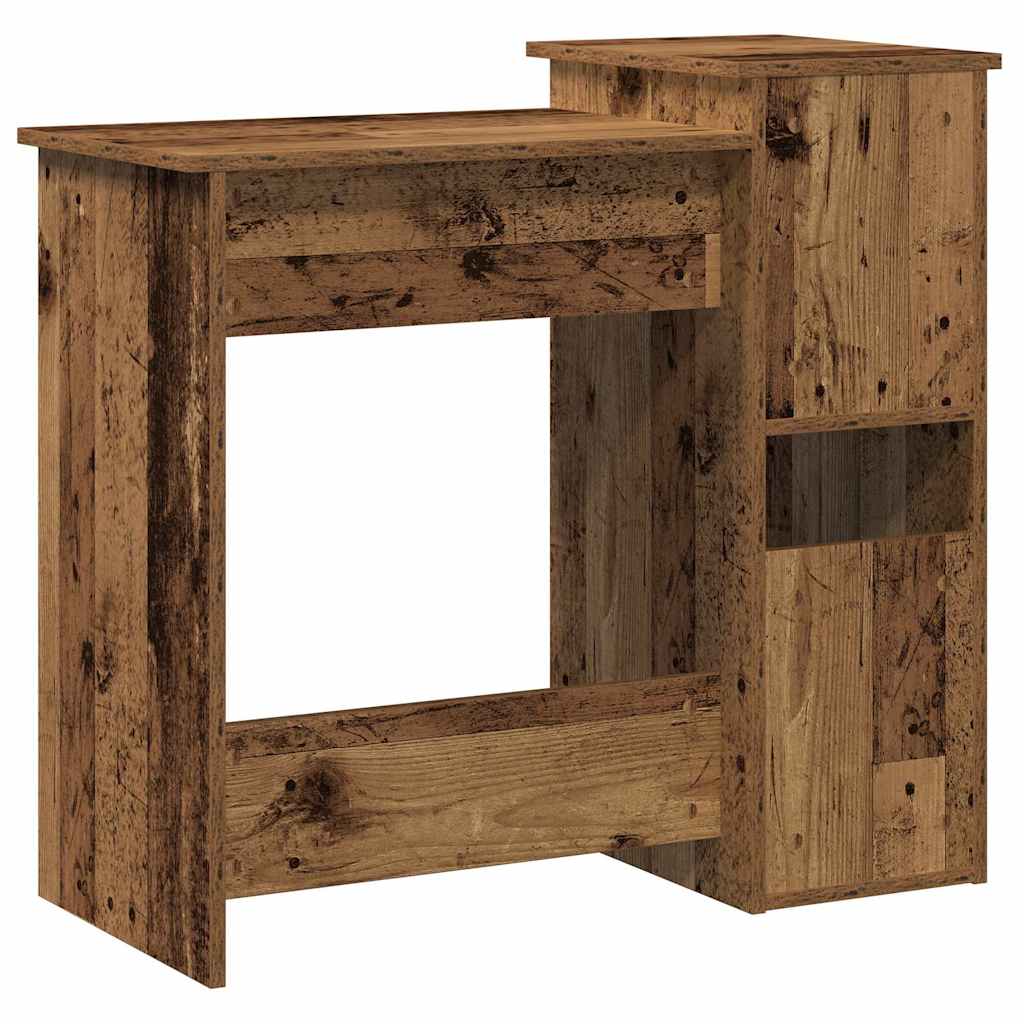Radni stol s policama boja drva 84x40x78 cm konstruirano drvo