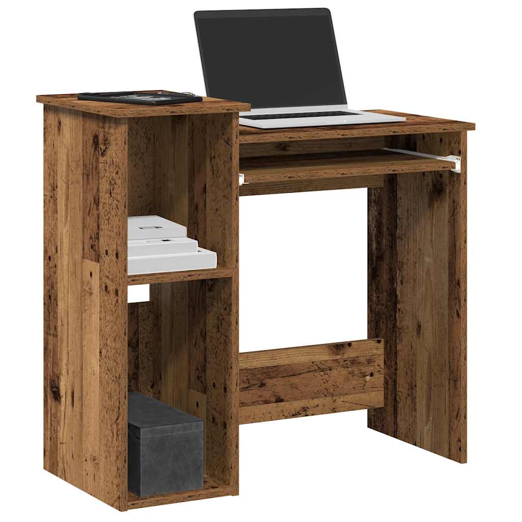 Radni stol s policama boja drva 84x40x78 cm konstruirano drvo