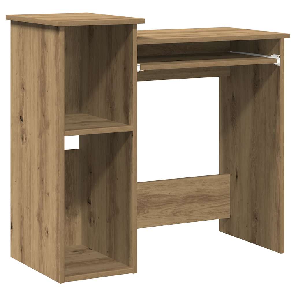 Radni stol s policama boja hrasta artisan 84x40x78 cm drveni