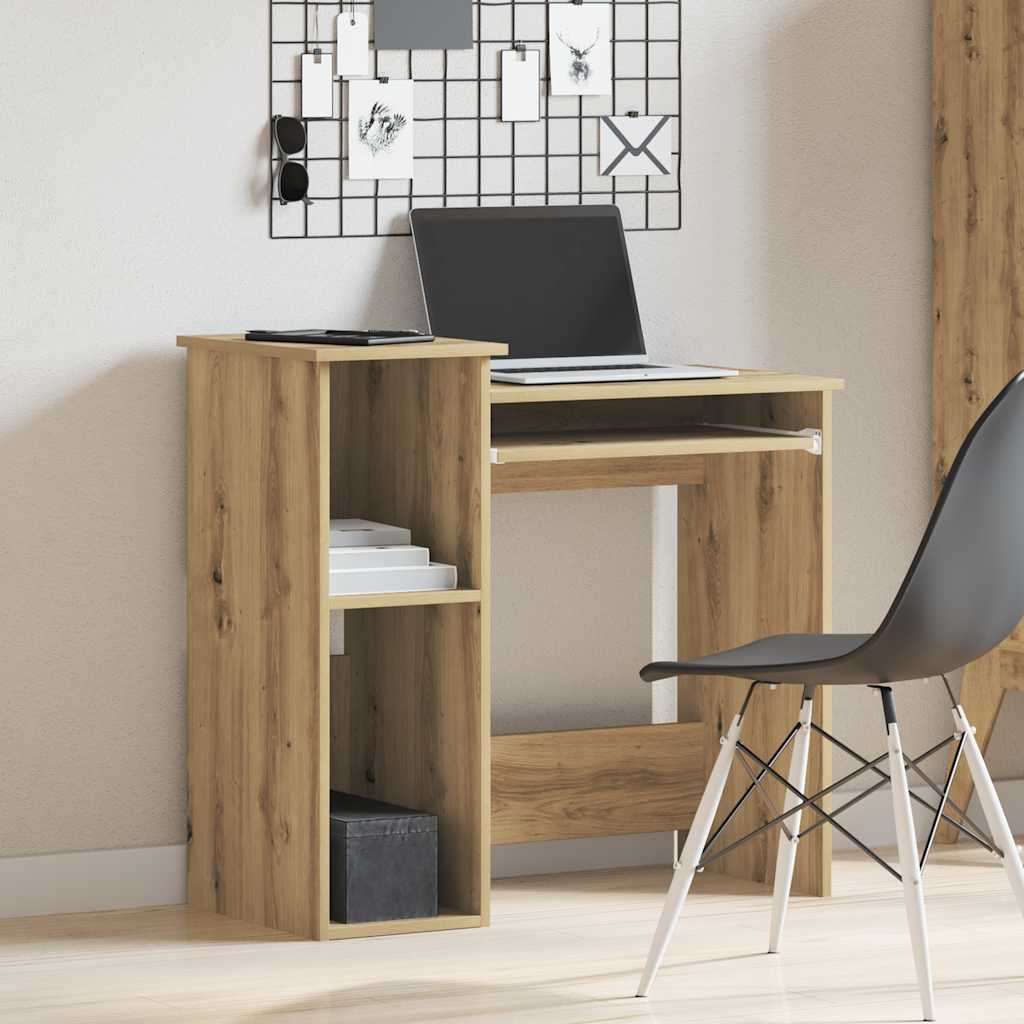 Radni stol s policama boja hrasta artisan 84x40x78 cm drveni