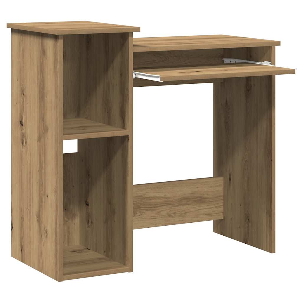 Radni stol s policama boja hrasta artisan 84x40x78 cm drveni