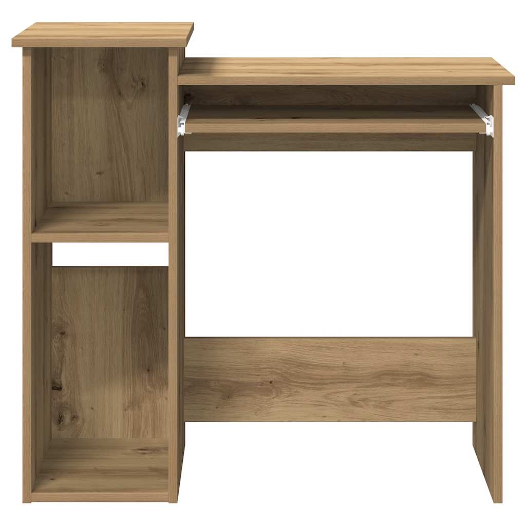 Radni stol s policama boja hrasta artisan 84x40x78 cm drveni