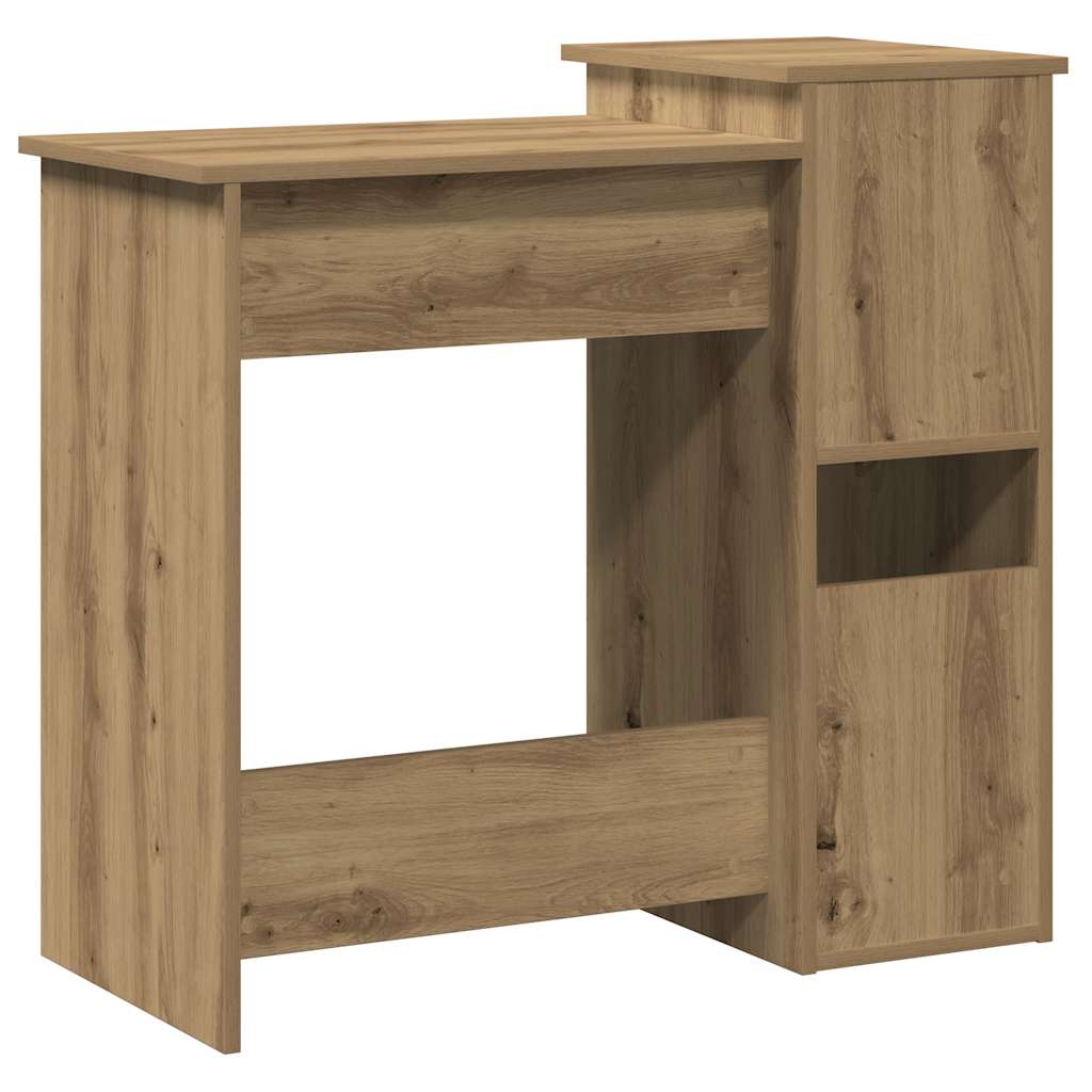 Radni stol s policama boja hrasta artisan 84x40x78 cm drveni