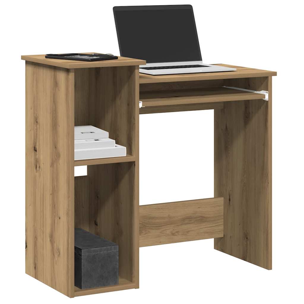 Radni stol s policama boja hrasta artisan 84x40x78 cm drveni